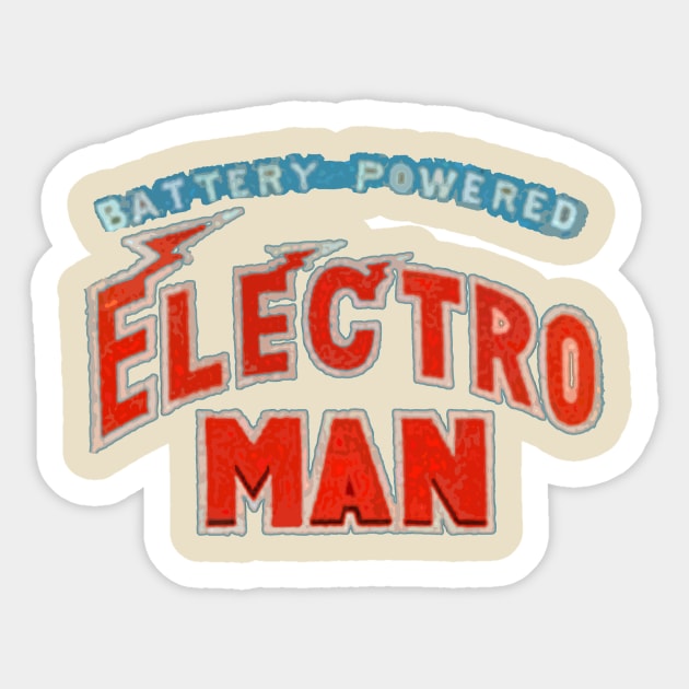 Battery Powered ELECTRO MAN Sticker by ideeddido2